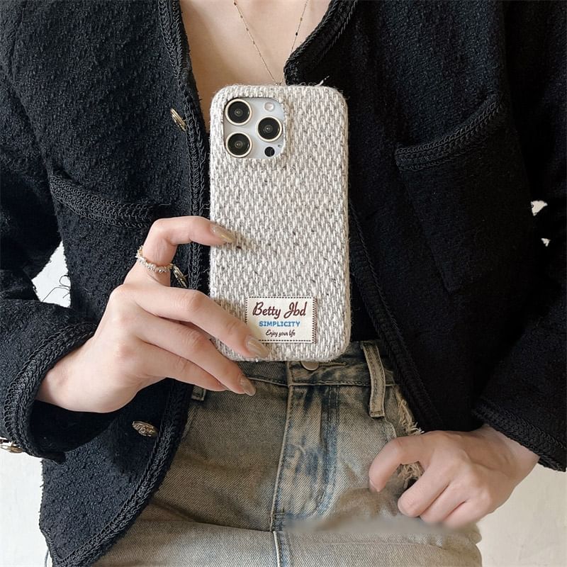 Applique Case Melange Lettering Phone FashionChic