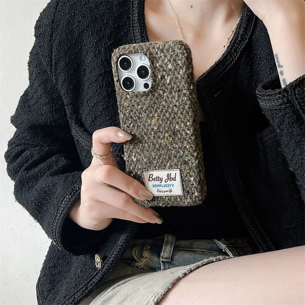 Applique Case Melange Lettering Phone FashionChic