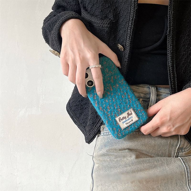 Applique Case Melange Lettering Phone FashionChic