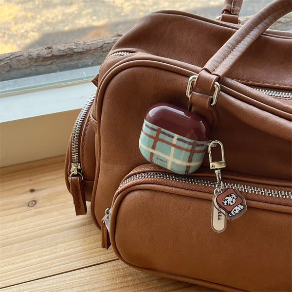 Plaid Skin Case Dog Pro AirPods / Earphone Charm Lanyard FashionChic