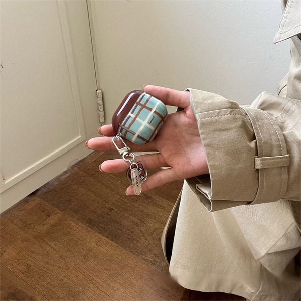 Plaid Skin Case Dog Pro AirPods / Earphone Charm Lanyard FashionChic