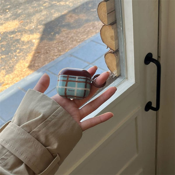 Plaid Skin Case Dog Pro AirPods / Earphone Charm Lanyard FashionChic