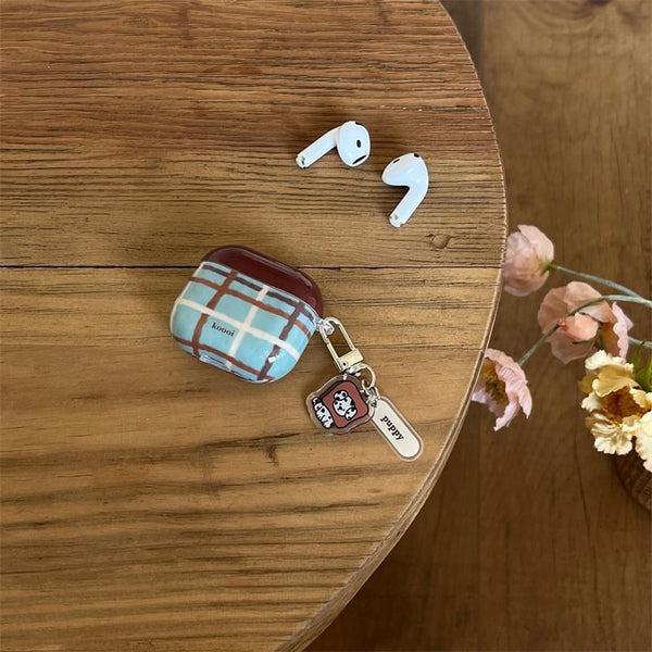 Plaid Skin Case Dog Pro AirPods / Earphone Charm Lanyard FashionChic