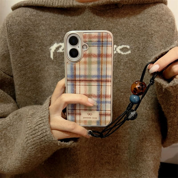 Phone Set Plaid Case Strap / FashionChic