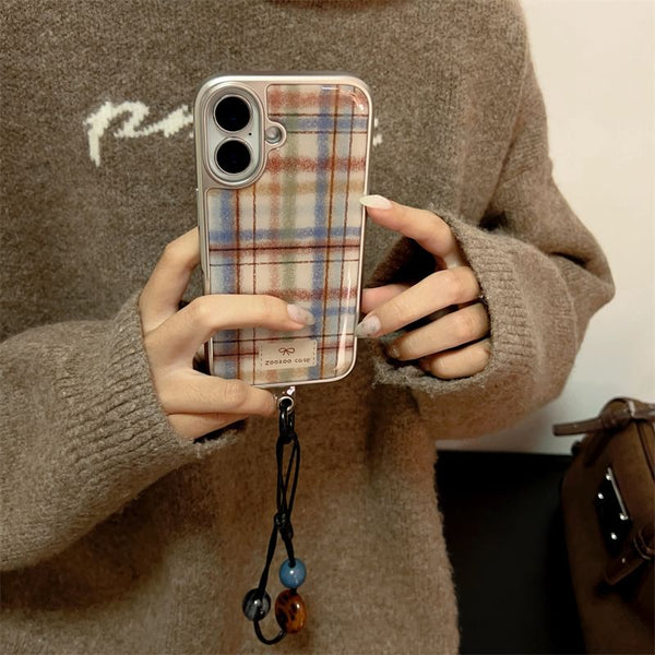 Phone Set Plaid Case Strap / FashionChic