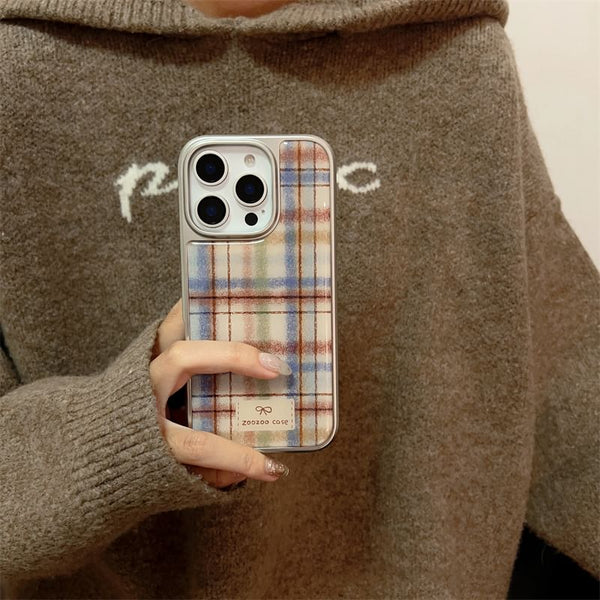 Phone Set Plaid Case Strap / FashionChic