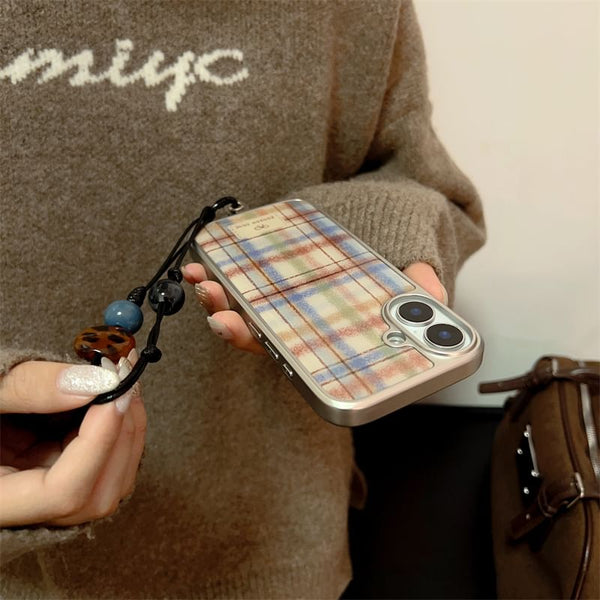 Phone Set Plaid Case Strap / FashionChic
