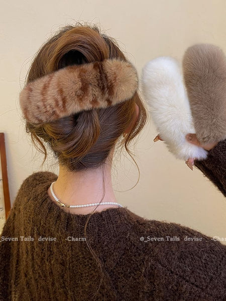 Faux Hair Fur Clip FashionChic
