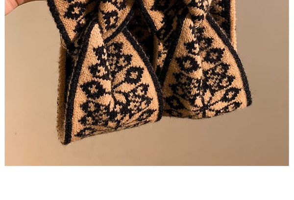 Patterned Knitted Headband FashionChic