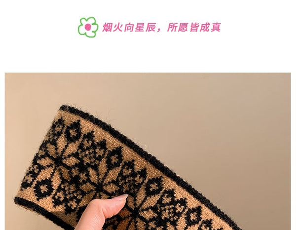 Patterned Knitted Headband FashionChic