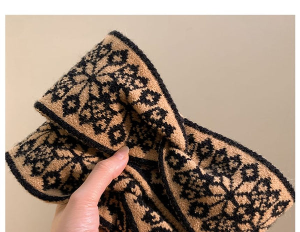 Patterned Knitted Headband FashionChic