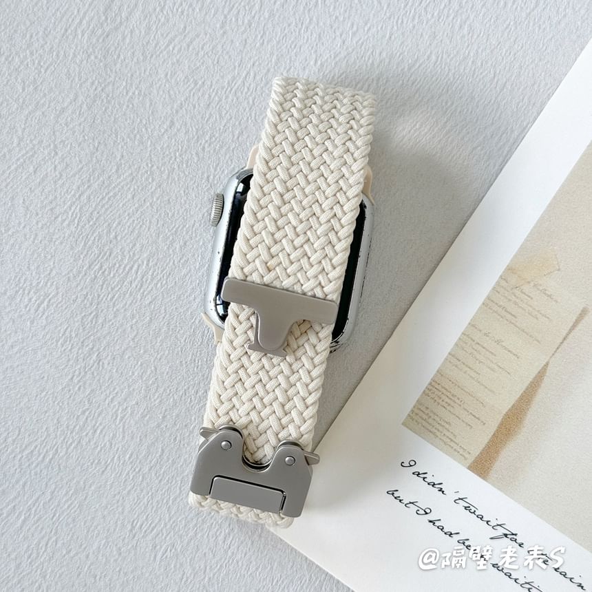 Buckled Watch Braided Apple Band FashionChic