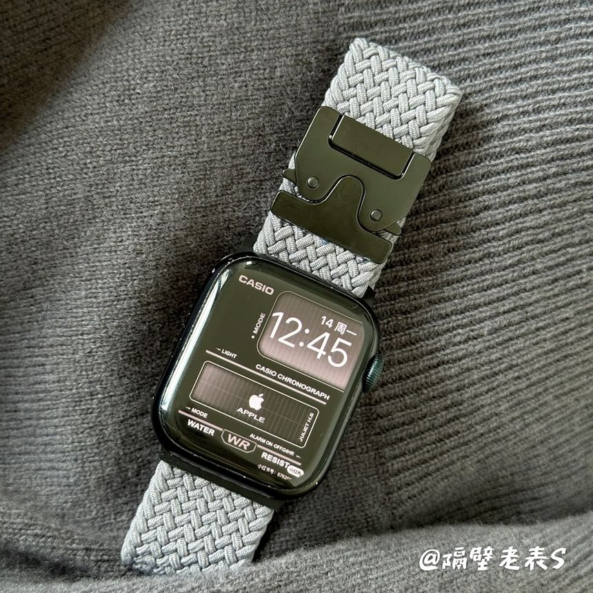 Buckled Watch Braided Apple Band FashionChic