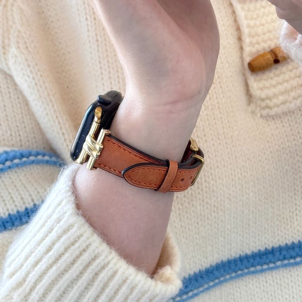 Band Apple Leather Genuine Watch FashionChic