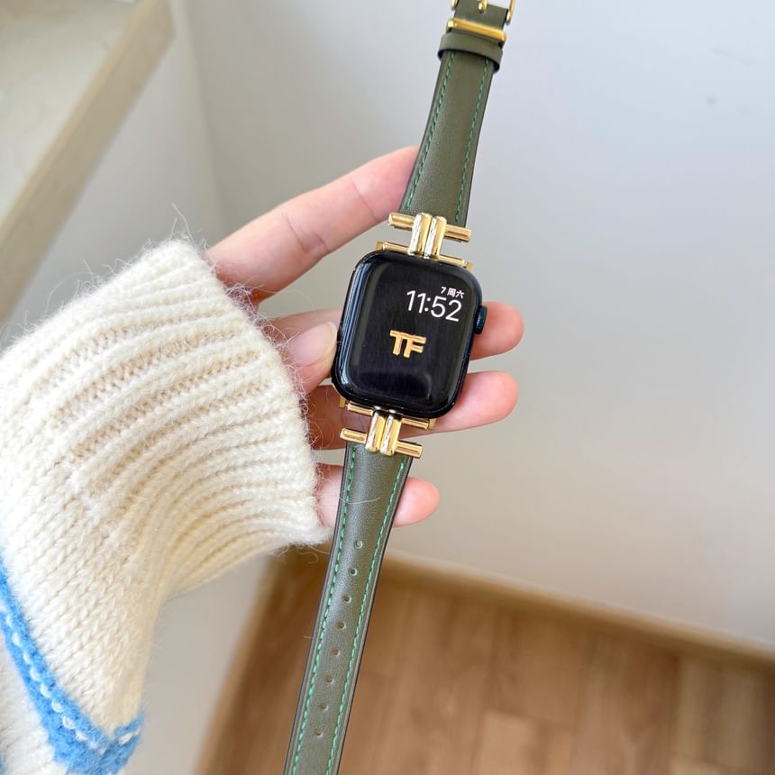 Band Apple Leather Genuine Watch FashionChic