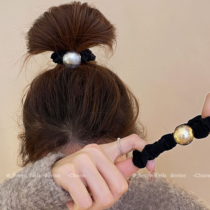 Tie Velvet Bead Hair FashionChic