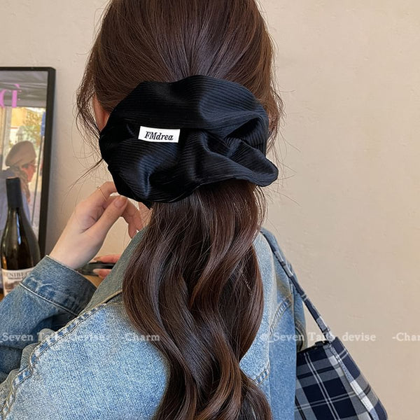 Label Scrunchie Lettering FashionChic
