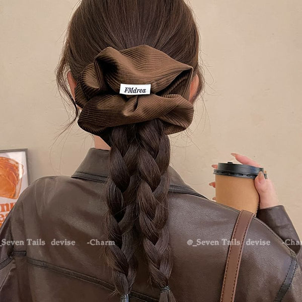 Label Scrunchie Lettering FashionChic