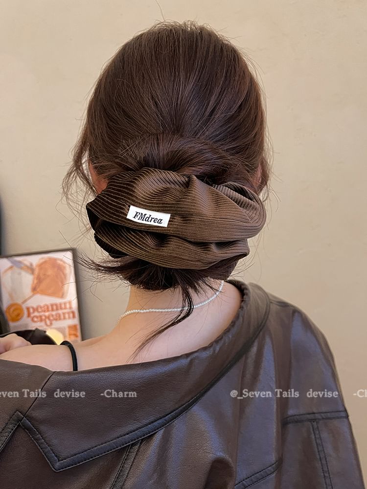 Label Scrunchie Lettering FashionChic