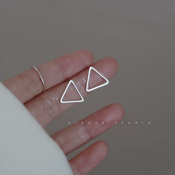 Triangle Earring Stud S925 Sterling Silver FashionChic