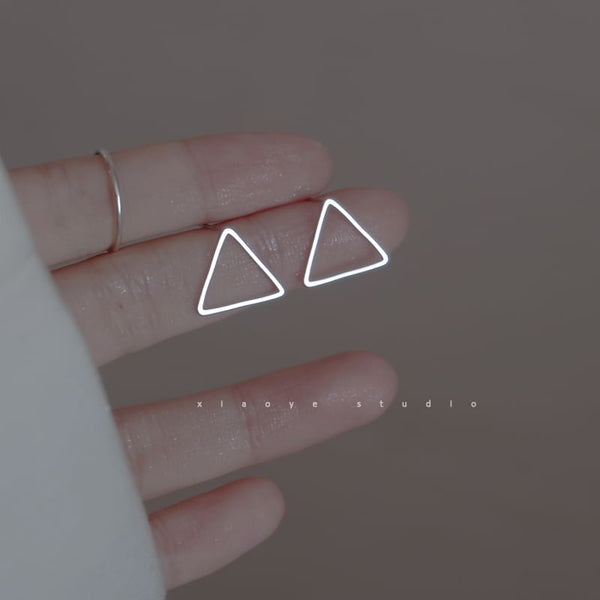 Triangle Earring Stud S925 Sterling Silver FashionChic