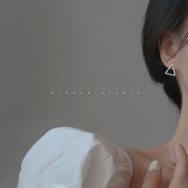 Triangle Earring Stud S925 Sterling Silver FashionChic