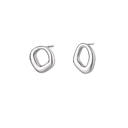 S925 Stud Sterling Earring Irregular Silver FashionChic