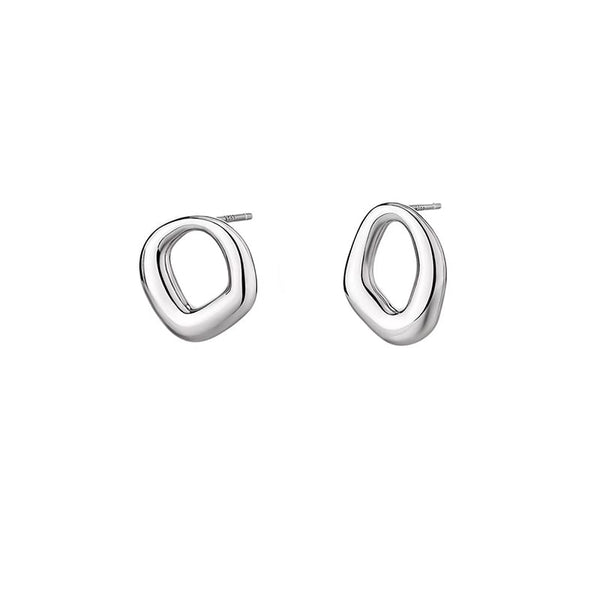 S925 Stud Sterling Earring Irregular Silver FashionChic