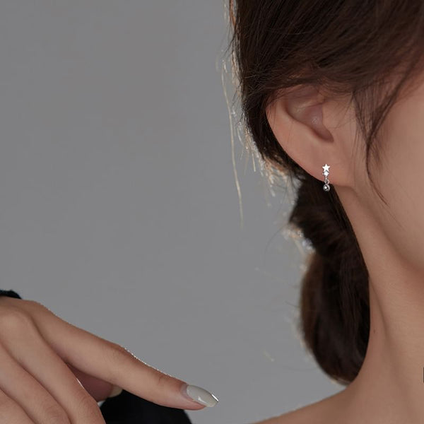 Cuff Star Huggie Sterling Earring S925 Ear / Silver FashionChic