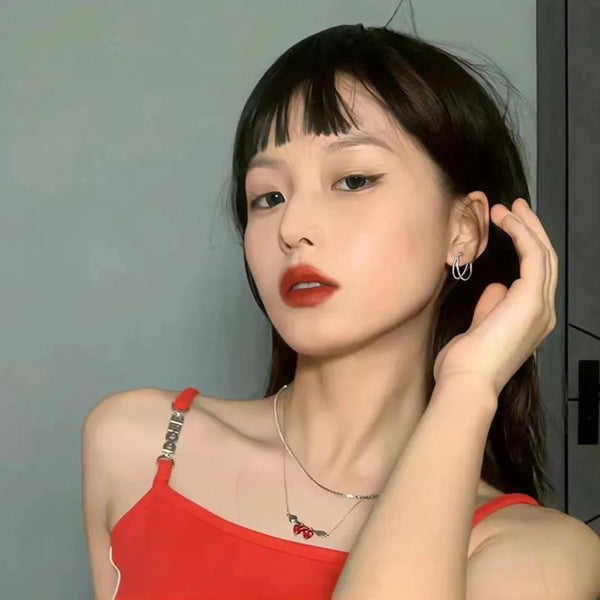 Alloy Earring Layered Hoop FashionChic