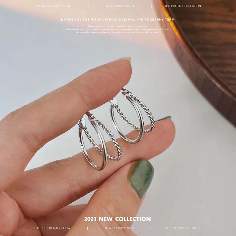 Alloy Earring Layered Hoop FashionChic