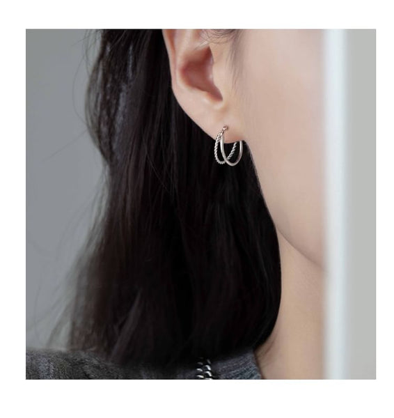 Alloy Earring Layered Hoop FashionChic