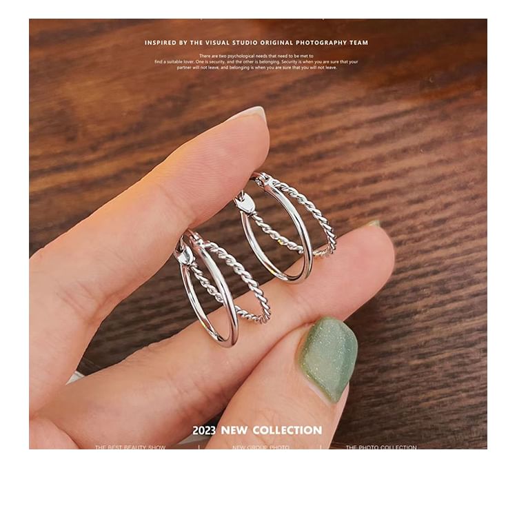 Alloy Earring Layered Hoop FashionChic
