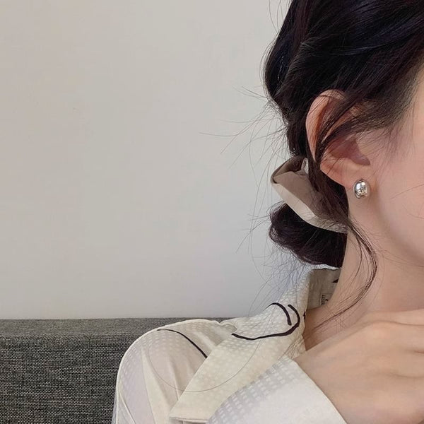 Alloy Polished Stud Earring FashionChic