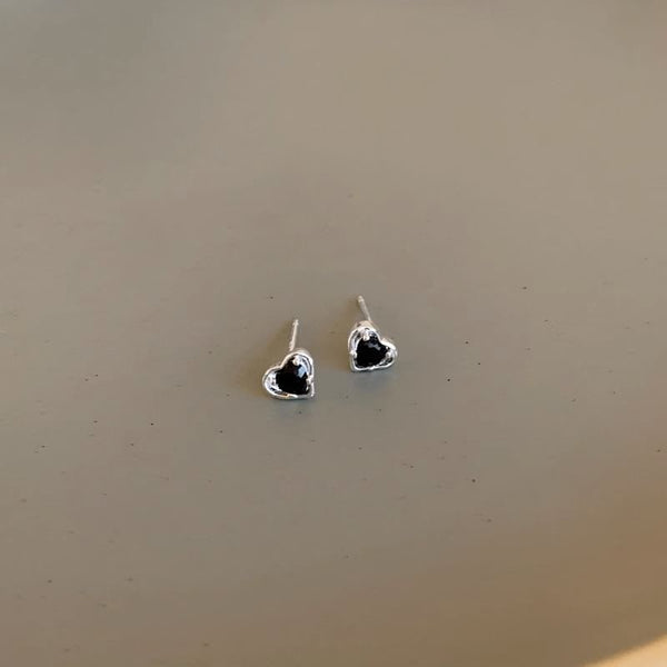 Earring Stud Rhinestone Heart Alloy FashionChic