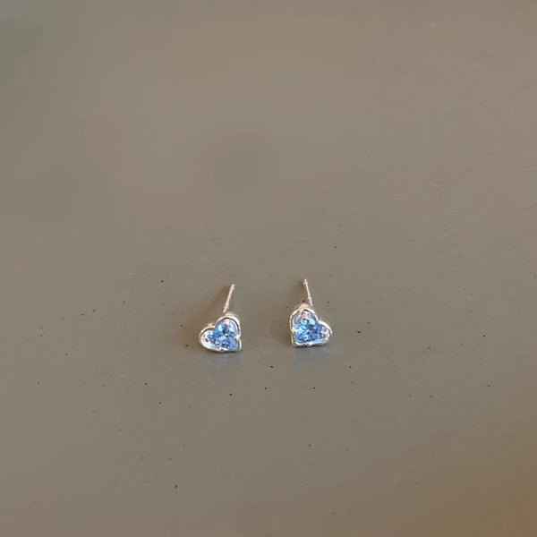 Earring Stud Rhinestone Heart Alloy FashionChic