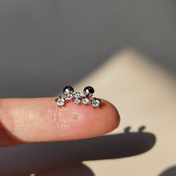 Star Rhinestone Jacket Ear Alloy FashionChic