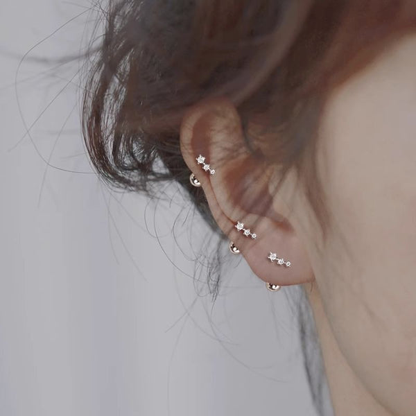 Star Rhinestone Jacket Ear Alloy FashionChic