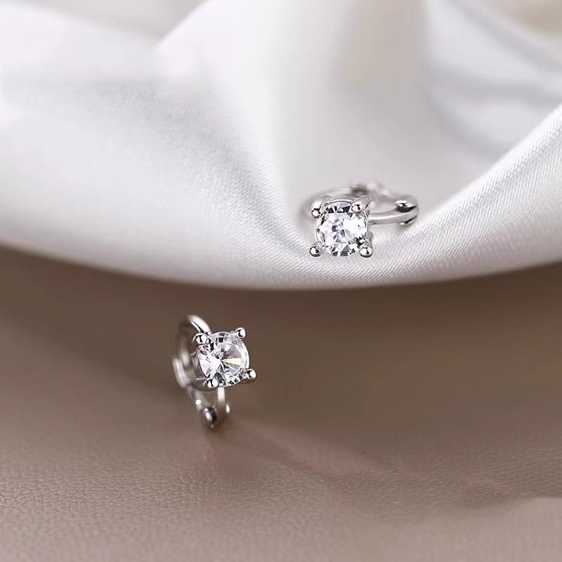 Huggie Rhinestone Earring Alloy FashionChic