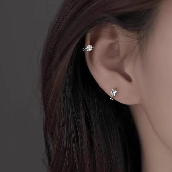 Huggie Rhinestone Earring Alloy FashionChic