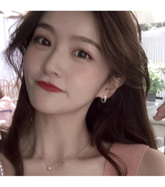 Numeral Earring Hoop Alloy Roman FashionChic