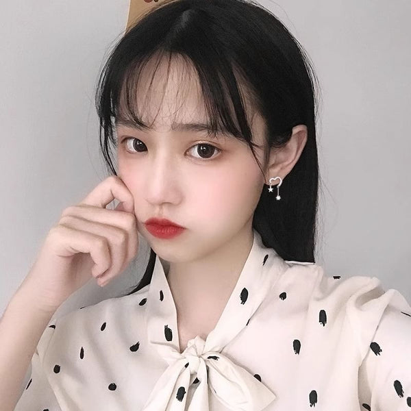 Alloy Star Earring Drop Heart FashionChic