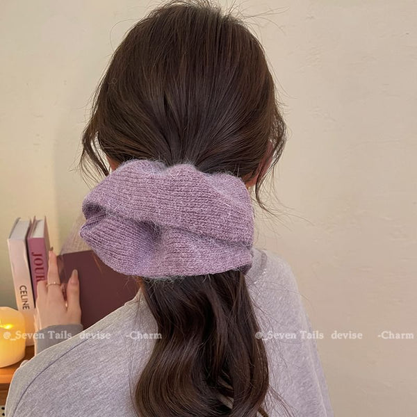 Knit Scrunchie Plain FashionChic