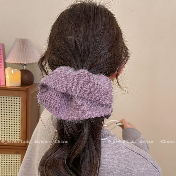 Knit Scrunchie Plain FashionChic