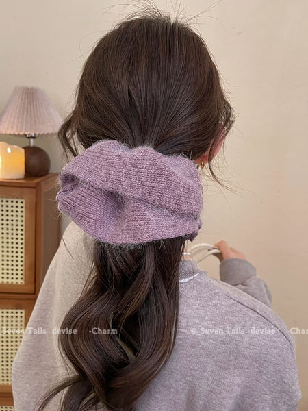 Knit Scrunchie Plain FashionChic