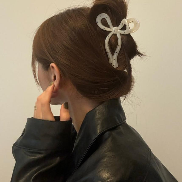 Claw Dot Hair Polka Bow FashionChic