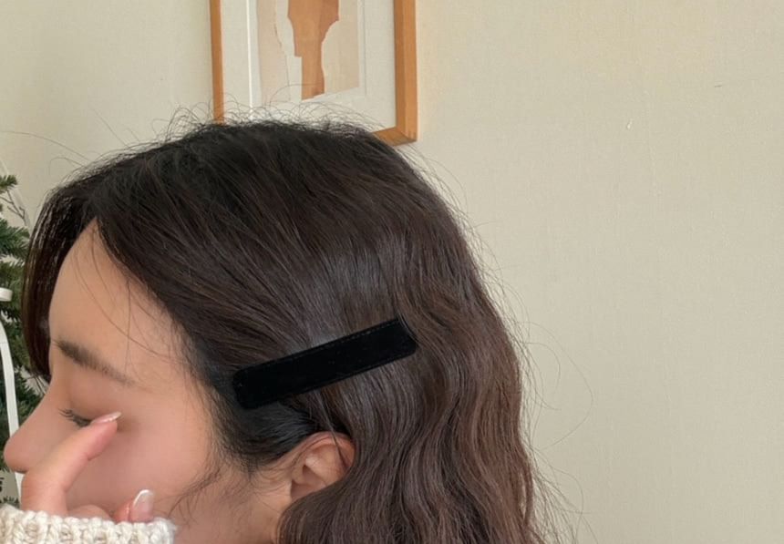 Velvet Hair Plain Clip FashionChic