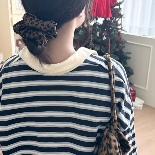 Print Hair Scrunchie Leopard FashionChic