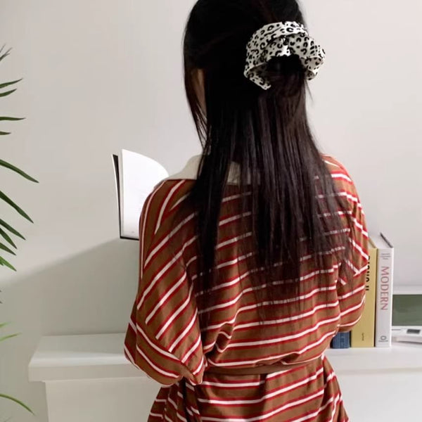 Print Hair Scrunchie Leopard FashionChic