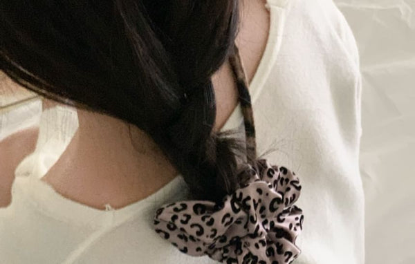 Print Hair Scrunchie Leopard FashionChic